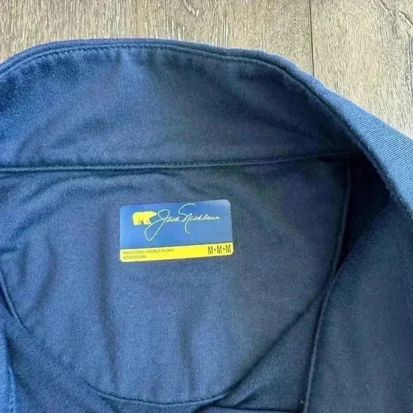 Jack Nicklaus 1/4 Zip Shirt.  Men’s size medium.  Navy Blue. - Picture 3 of 5